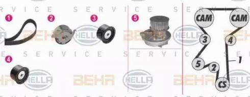 BEHR HELLA Service 8MP 376 811-801 - Water Pump & Timing Belt Set www.autospares.lv