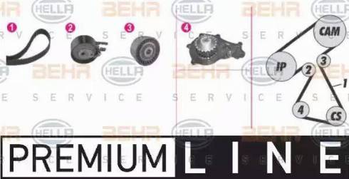 BEHR HELLA Service 8MP 376 811-871 - Ūdenssūknis + Zobsiksnas komplekts www.autospares.lv