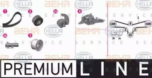 BEHR HELLA Service 8MP 376 812-841 - Water Pump & Timing Belt Set www.autospares.lv