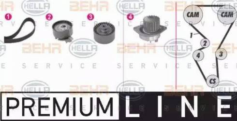 BEHR HELLA Service 8MP 376 812-861 - Ūdenssūknis + Zobsiksnas komplekts www.autospares.lv