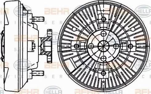 BEHR HELLA Service 8MV 376 907-201 - Sajūgs, Radiatora ventilators www.autospares.lv