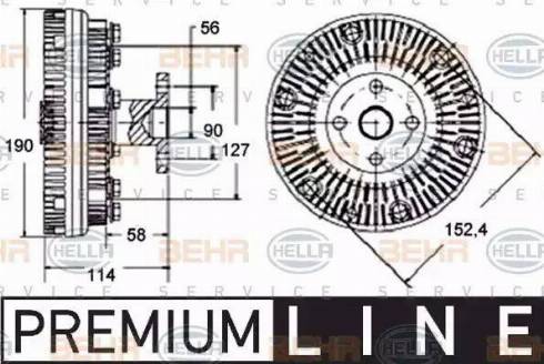 BEHR HELLA Service 8MV 376 758-551 - Sajūgs, Radiatora ventilators www.autospares.lv