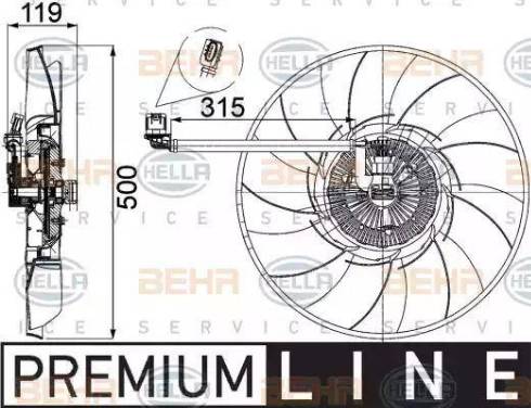 BEHR HELLA Service 8MV 376 757-521 - Ventilators, Motora dzesēšanas sistēma www.autospares.lv