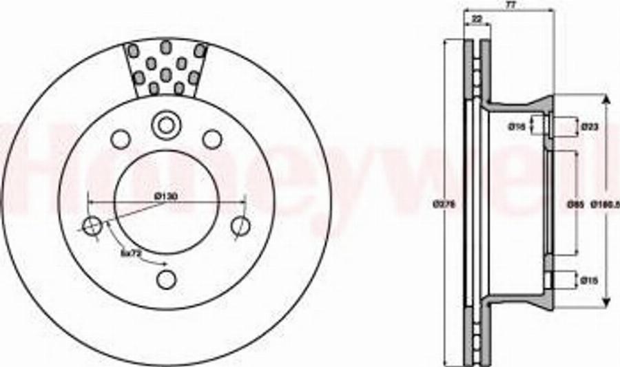 BENDIX 569122 B - Bremžu diski www.autospares.lv