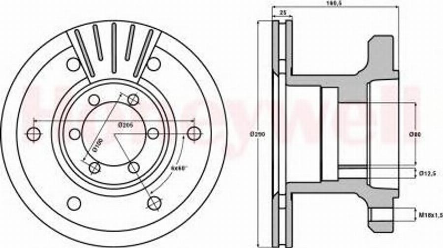 BENDIX 562468B - Bremžu diski autospares.lv