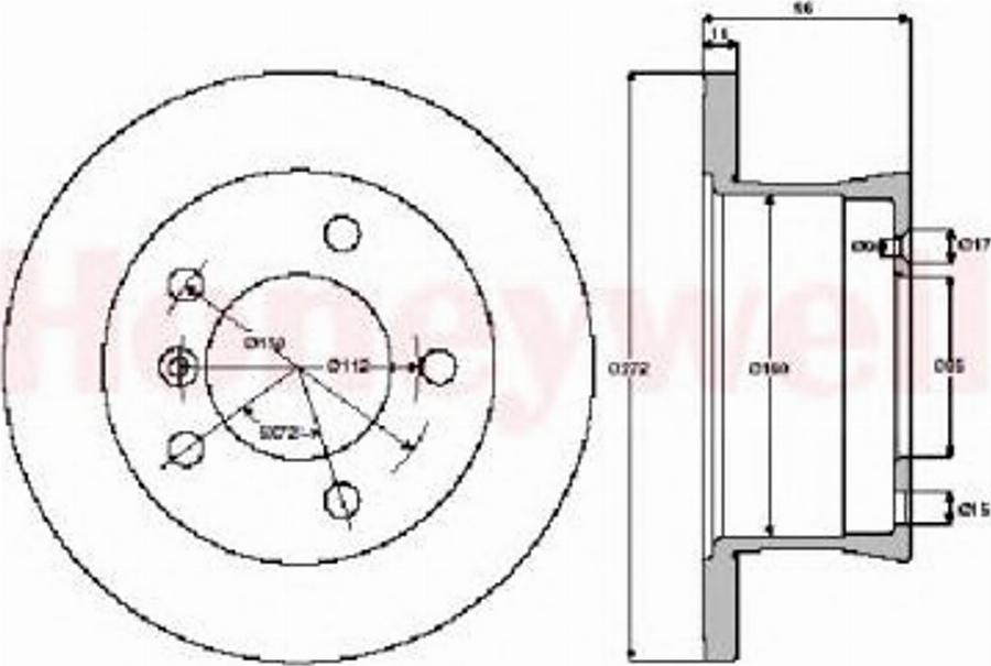 BENDIX 562471 B - Bremžu diski www.autospares.lv