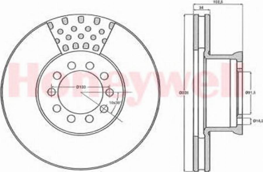 BENDIX 567764B - Brake Disc www.autospares.lv