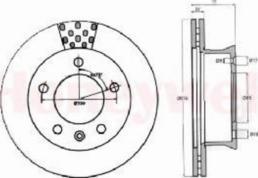 BENDIX 567760 B - Тормозной диск www.autospares.lv