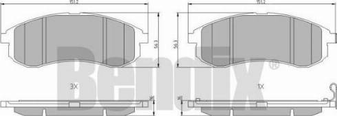 BENDIX 510999 - Brake Pad Set, disc brake www.autospares.lv