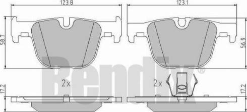 BENDIX 510997 - Bremžu uzliku kompl., Disku bremzes www.autospares.lv