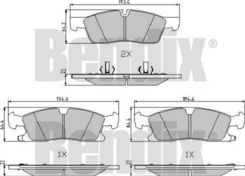 BENDIX 510908 - Bremžu uzliku kompl., Disku bremzes autospares.lv