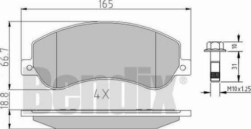 BENDIX 510911 - Bremžu uzliku kompl., Disku bremzes www.autospares.lv