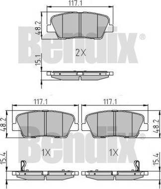 BENDIX 510918 - Bremžu uzliku kompl., Disku bremzes www.autospares.lv