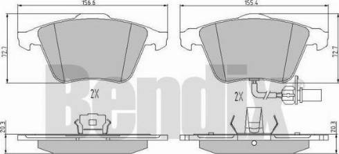 BENDIX 510920 - Bremžu uzliku kompl., Disku bremzes www.autospares.lv