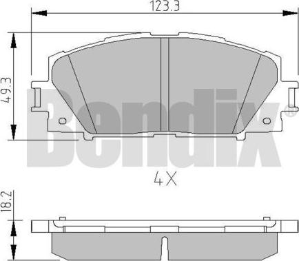 BENDIX 510498 - Bremžu uzliku kompl., Disku bremzes autospares.lv