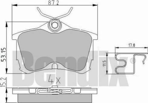 BENDIX 510449 - Brake Pad Set, disc brake www.autospares.lv