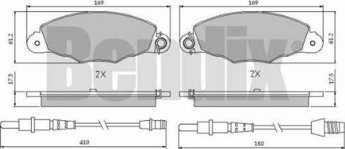 BENDIX 510445 - Bremžu uzliku kompl., Disku bremzes www.autospares.lv