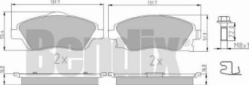 BENDIX 510446 - Brake Pad Set, disc brake www.autospares.lv