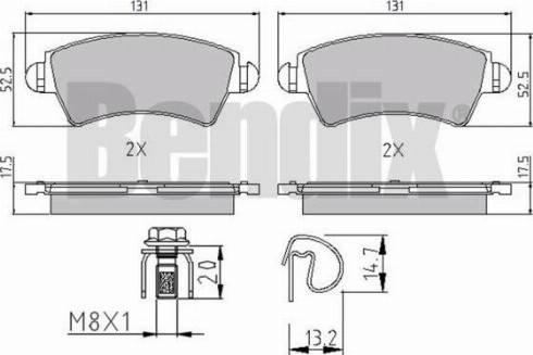 BENDIX 510448 - Bremžu uzliku kompl., Disku bremzes autospares.lv