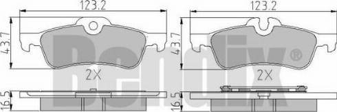 BENDIX 510457 - Bremžu uzliku kompl., Disku bremzes www.autospares.lv