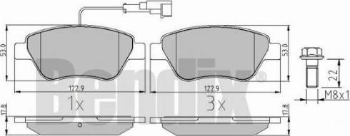 BENDIX 510409 - Brake Pad Set, disc brake www.autospares.lv