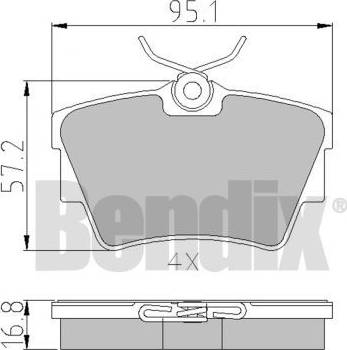 BENDIX 510404 - Brake Pad Set, disc brake www.autospares.lv