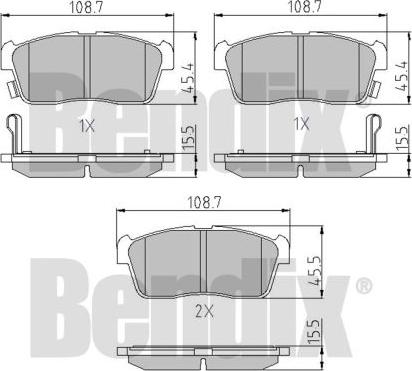 BENDIX 510406 - Bremžu uzliku kompl., Disku bremzes autospares.lv