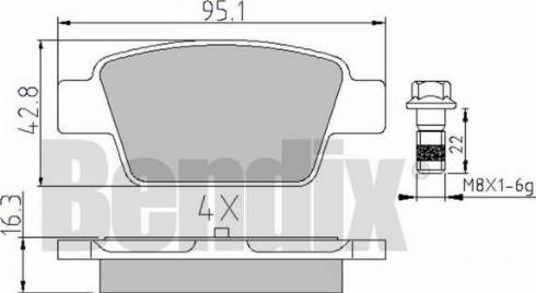 BENDIX 510410 - Bremžu uzliku kompl., Disku bremzes autospares.lv