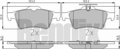 BENDIX 510481 - Тормозные колодки, дисковые, комплект www.autospares.lv