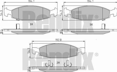 BENDIX 510482 - Bremžu uzliku kompl., Disku bremzes www.autospares.lv