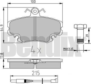 BENDIX 510434 - Bremžu uzliku kompl., Disku bremzes www.autospares.lv