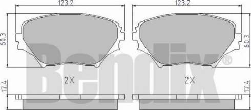 BENDIX 510420 - Brake Pad Set, disc brake www.autospares.lv