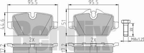 BENDIX 510508 - Bremžu uzliku kompl., Disku bremzes autospares.lv