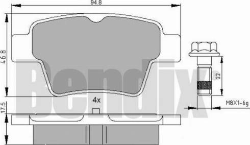 BENDIX 510514 - Bremžu uzliku kompl., Disku bremzes autospares.lv