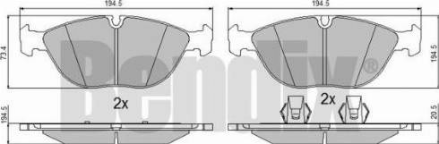 BENDIX 510582 - Brake Pad Set, disc brake www.autospares.lv