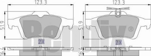 BENDIX 510529 - Bremžu uzliku kompl., Disku bremzes autospares.lv