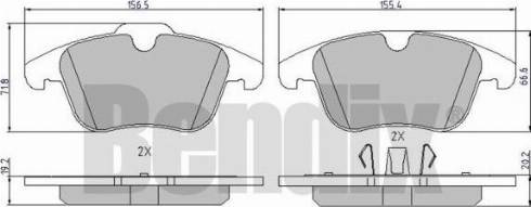 BENDIX 510526 - Bremžu uzliku kompl., Disku bremzes autospares.lv