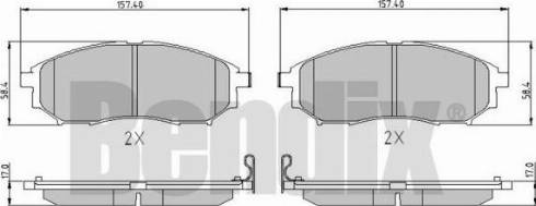 BENDIX 510522 - Bremžu uzliku kompl., Disku bremzes www.autospares.lv