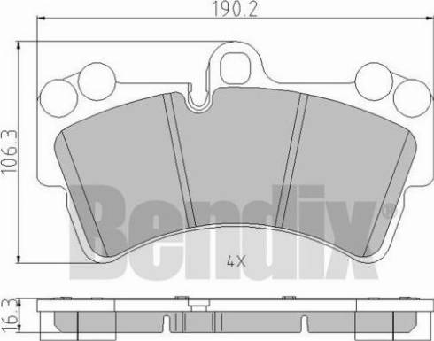 BENDIX 510579 - Bremžu uzliku kompl., Disku bremzes autospares.lv