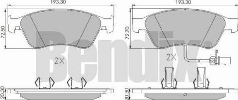 BENDIX 510576 - Bremžu uzliku kompl., Disku bremzes www.autospares.lv