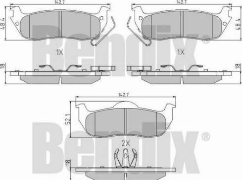 BENDIX 510570 - Bremžu uzliku kompl., Disku bremzes www.autospares.lv