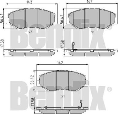 BENDIX 510699 - Brake Pad Set, disc brake www.autospares.lv