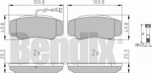 BENDIX 510657 - Brake Pad Set, disc brake www.autospares.lv