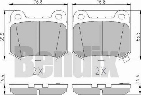 BENDIX 510666 - Brake Pad Set, disc brake www.autospares.lv