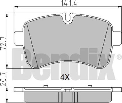 BENDIX 510663 - Bremžu uzliku kompl., Disku bremzes www.autospares.lv