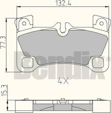 BENDIX 510676 - Тормозные колодки, дисковые, комплект www.autospares.lv