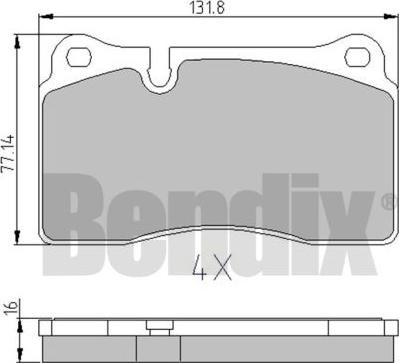 BENDIX 510671 - Bremžu uzliku kompl., Disku bremzes www.autospares.lv