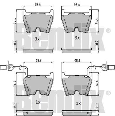 BENDIX 510673 - Bremžu uzliku kompl., Disku bremzes www.autospares.lv