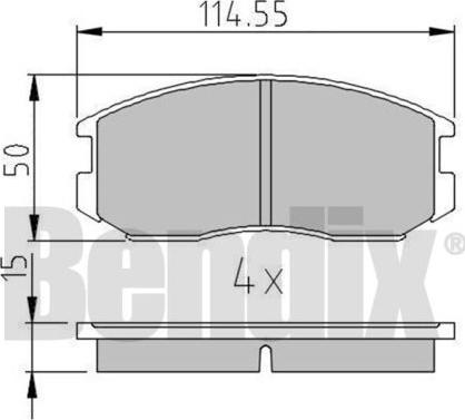 BENDIX 510094 - Тормозные колодки, дисковые, комплект www.autospares.lv