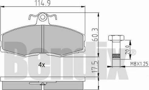 BENDIX 510062 - Brake Pad Set, disc brake www.autospares.lv